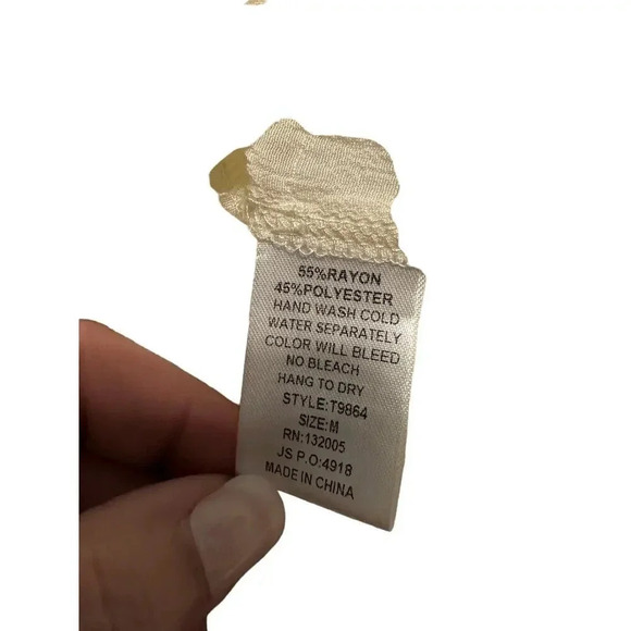 Entro Off Shoulder Blouse Size Medium Sheer Flowy Beachy - Picture 3 of 6